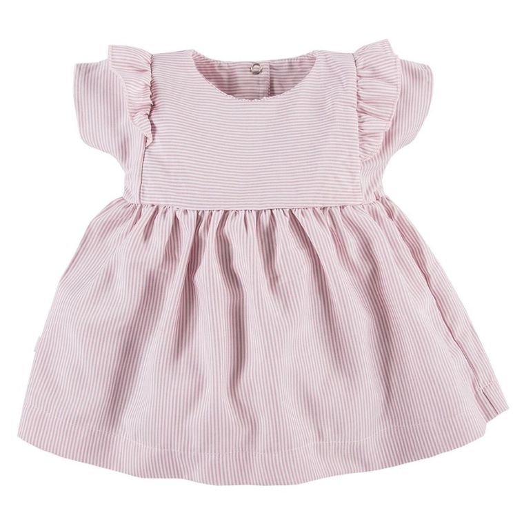 Sukienka dziewczęca z krótkim rękawem, różowa, Eevi