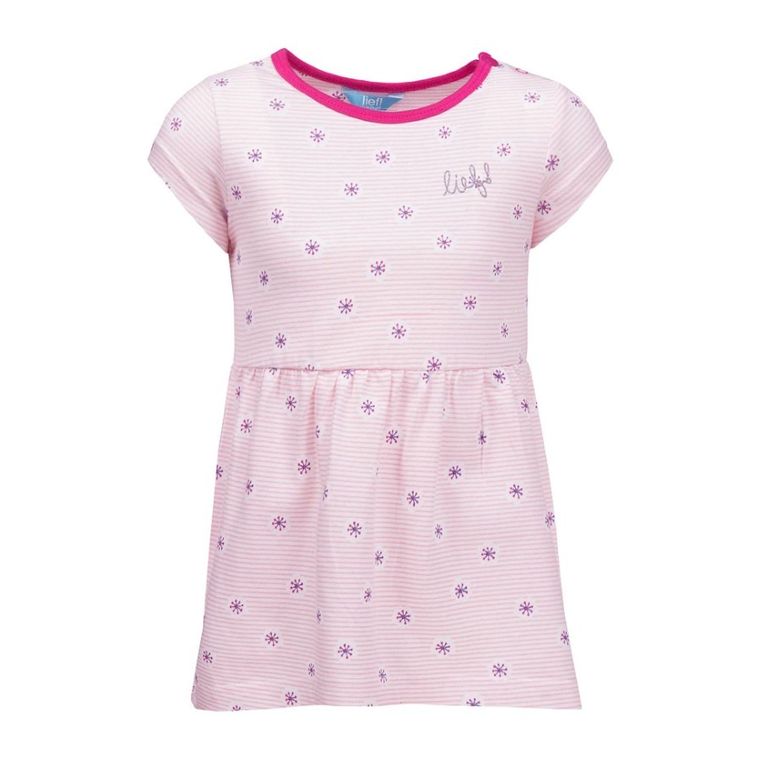 Sukienka dziewczęca z krótkim rękawem, różowa, Lief