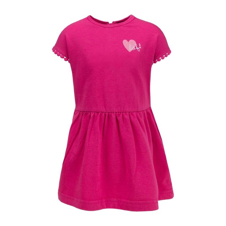 Sukienka dziewczęca z krótkim rękawem, różowa, Lief