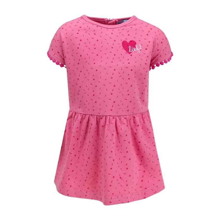 Sukienka dziewczęca z krótkim rękawem, różowa, Lief