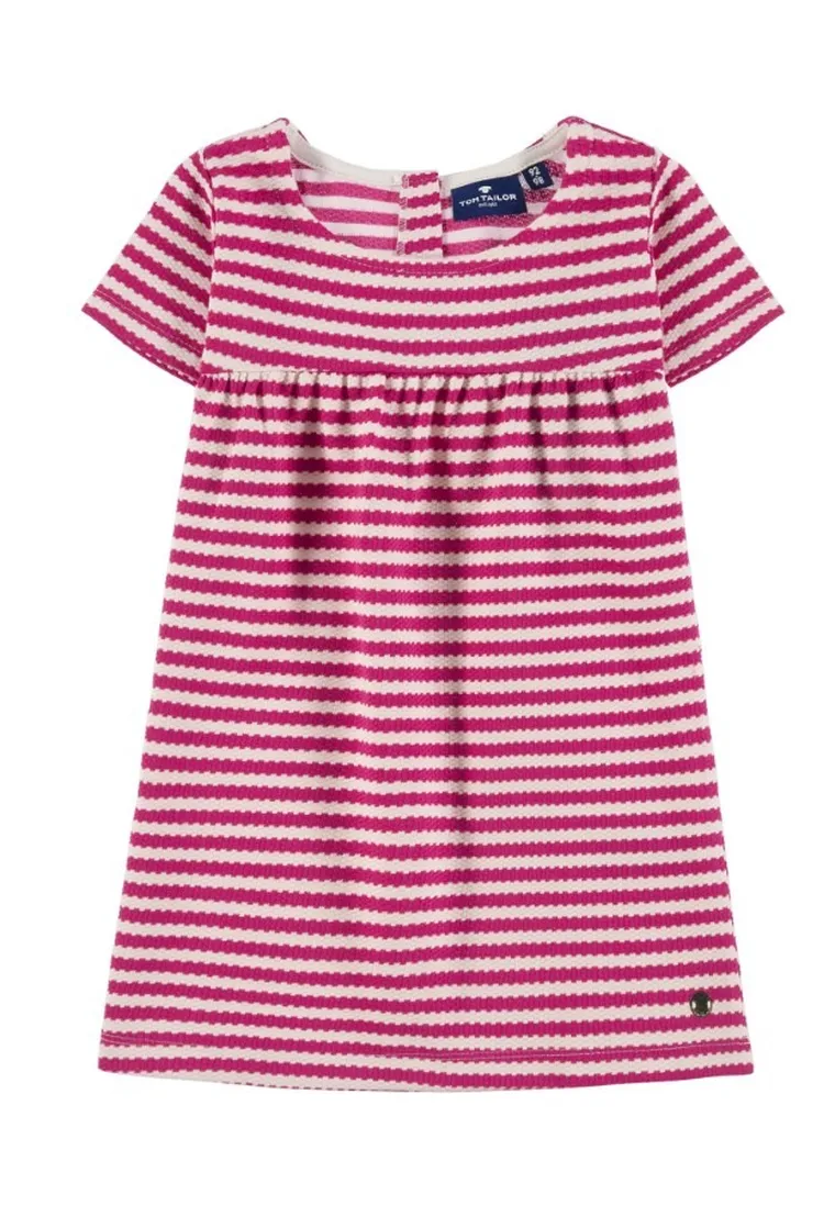 Sukienka dziewczęca z krótkim rękawem, różowa, Tom Tailor