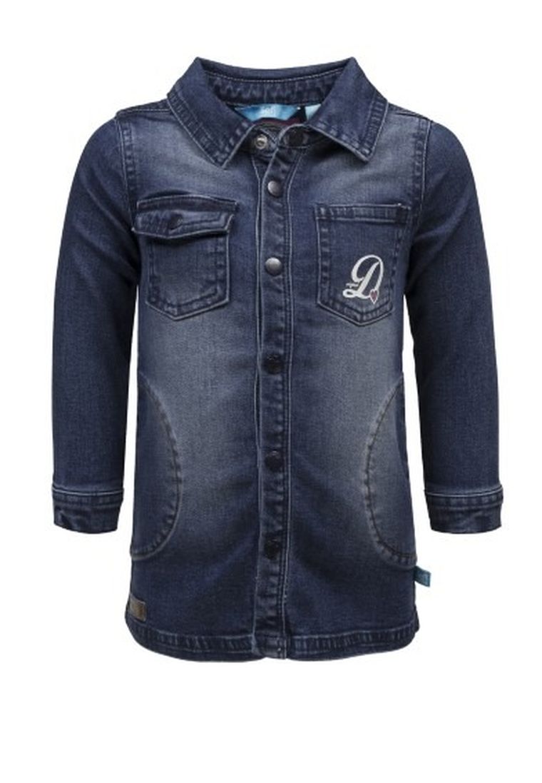 Sukienka jeansowa dziewczęca z długim rękawem, denim, Lief