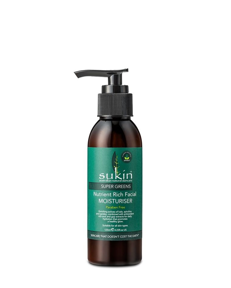 Sukin, Super Greens, detoksykująco-nawilżający krem do twarzy, 125 ml
