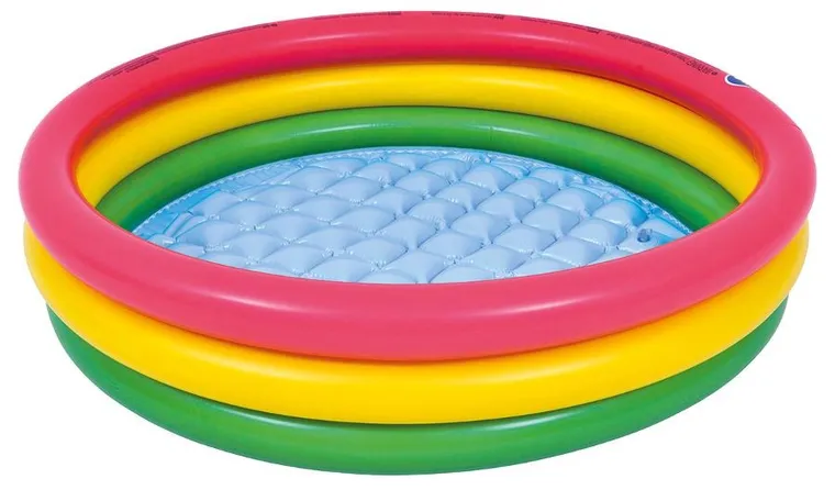 Sun Club, basen dziecięcy, 3-pierścienie z nadmuchiwaną podłogą, 100-22 cm