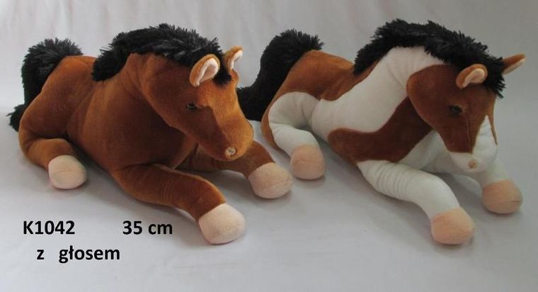 Sun-Day, Koń z głosem, leżący, maskotka, 35 cm, mix kolorów