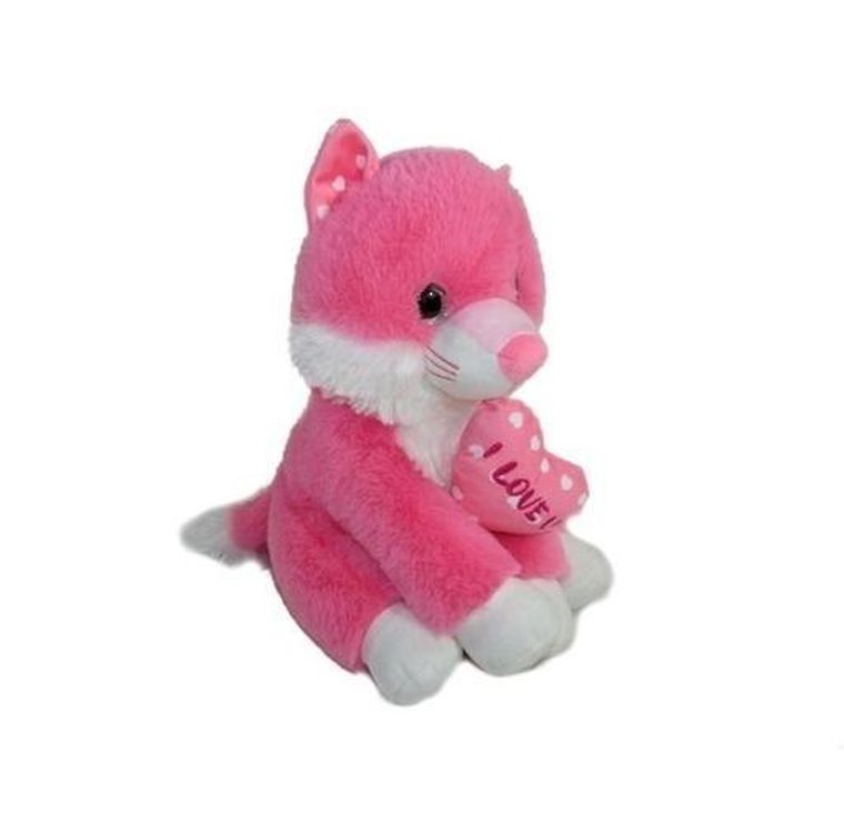 Sun-Day, Kot, maskotka, różowy, 21 cm