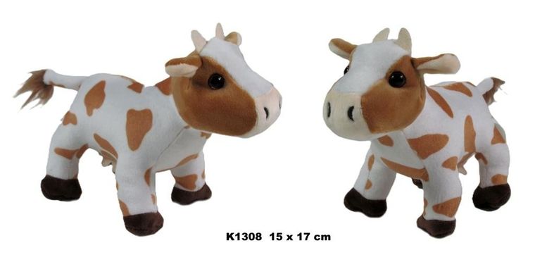 Sun-Day, Krowa brązowe łaty, maskotka, 17 cm