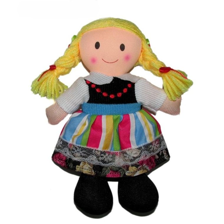 Sun-Day, lalka szmaciana w stroju ludowym, 20 cm
