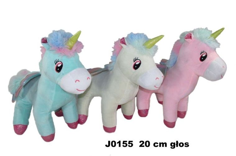 Sun-Day, maskotka, jednorożec, dźwięk, 20 cm