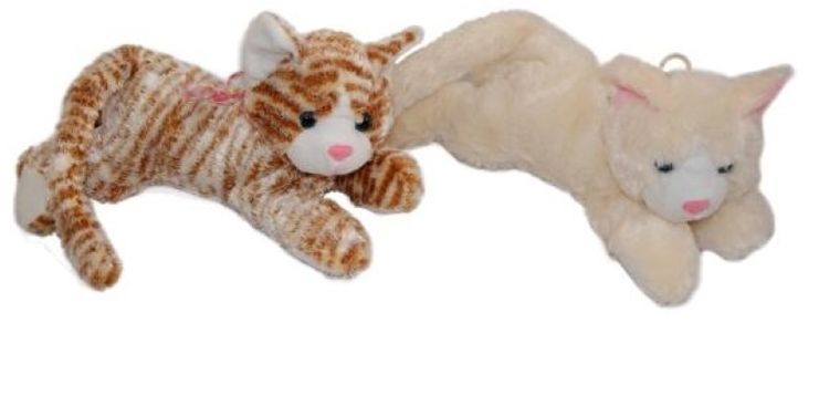 Sun-Day, maskotka, kot leżący z dźwiękiem, 38 cm