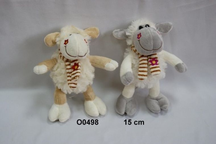 Sun-Day, maskotka owca z szalikiem, 12 cm