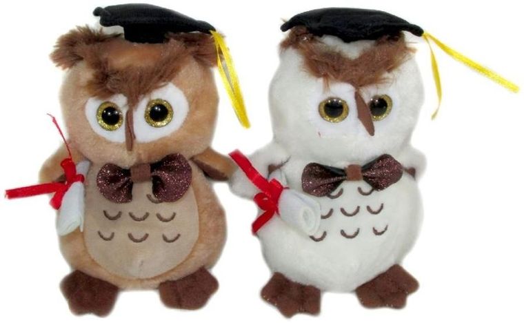 Sun-Day, Maskotka Sowa absolwent, maskotka, 10 cm, 1 szt.