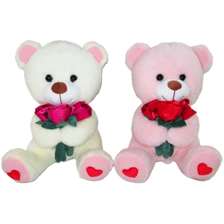 Sun-Day, Miś z różami, maskotka, 30 cm, 1 szt.