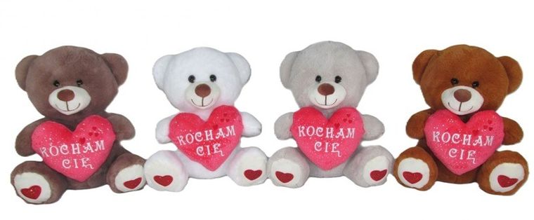 Sun-Day, Miś z sercem, Kocham Cię, maskotka, 15 cm, 1 szt.