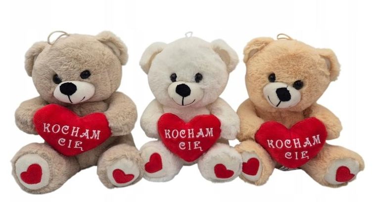 Sun-Day, Miś z sercem, Kocham Cię, maskotka, 20 cm, 1 szt.