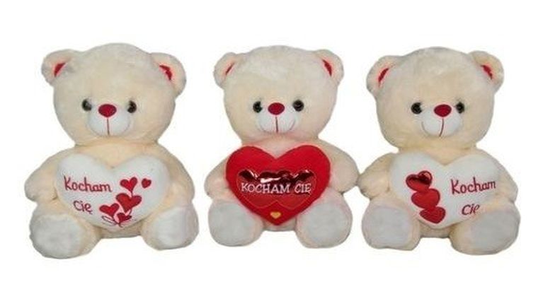 Sun-Day, miś z sercem, maskotka, 25 cm