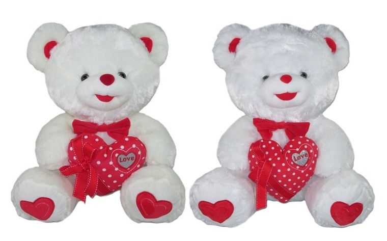 Sun-Day, miś z sercem, maskotka, 50 cm, 1 szt.