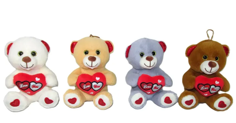 Sun-Day, Miś z serduszkiem, 15 cm, 1 szt.