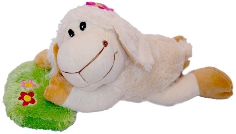 Sun-Day, Owieczka leżąca na poduszce, maskotka, 32 cm