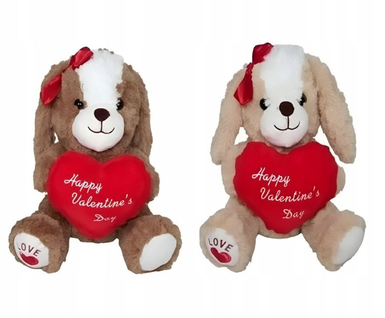 Sun-Day, Pies z sercem, maskotka, 20 cm, 1 szt.