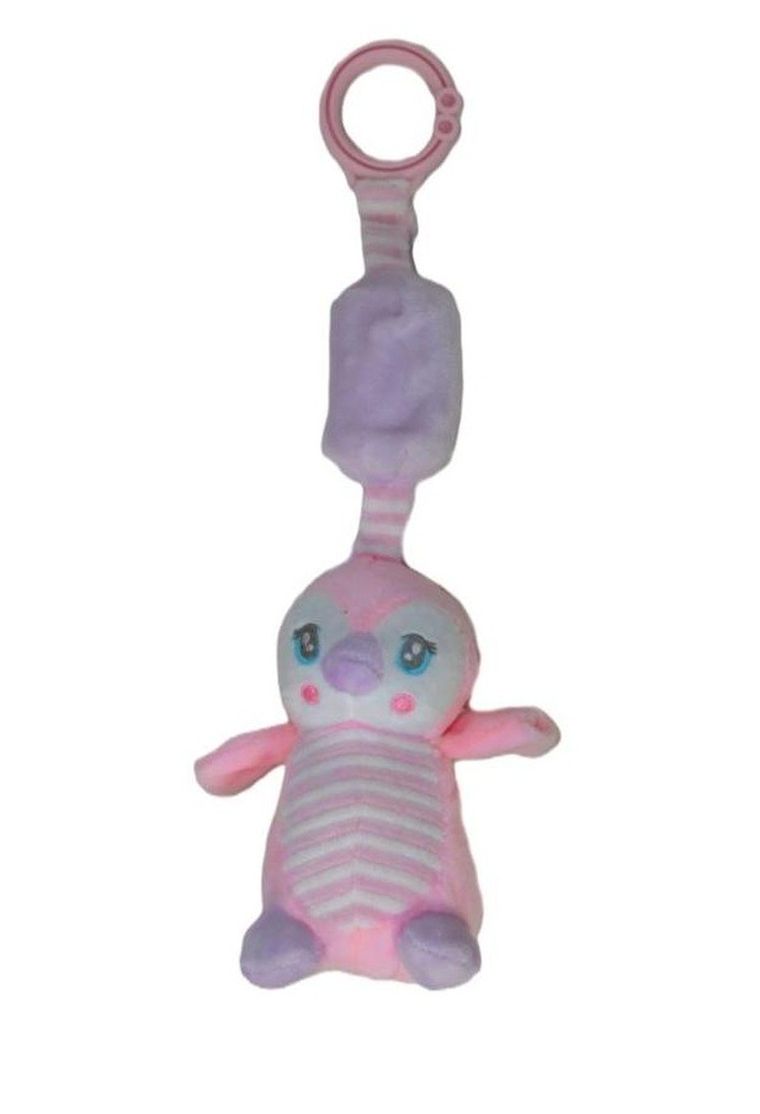 Sun-Day, pingwin, pluszowa grzechotka z zawieszką, 14 cm