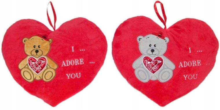 Sun-Day, poduszka, serce, miś, 30 cm, 1 szt.