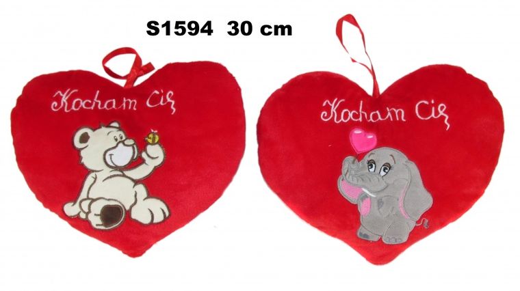 Sun-Day, Serce, Kocham Cię, maskotka, 30 cm, 1 szt.