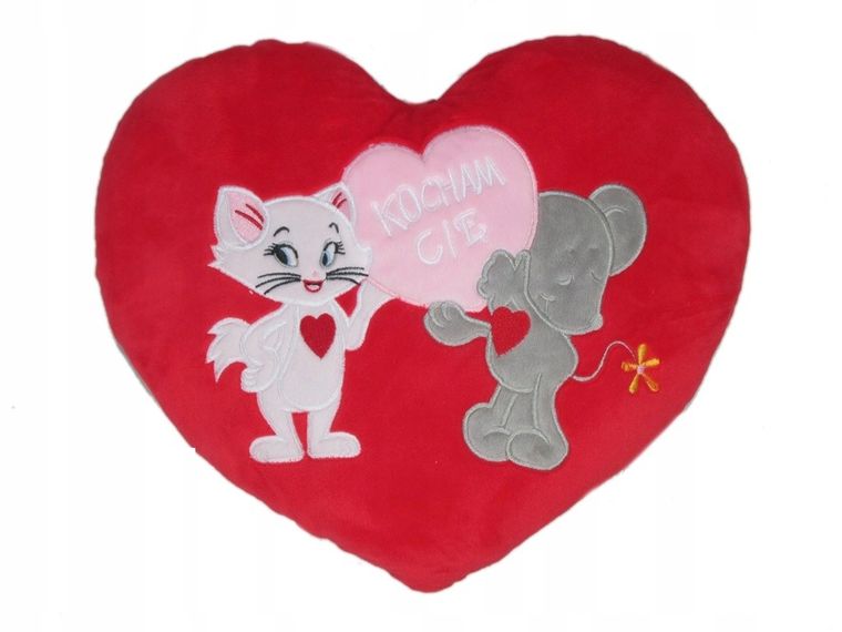 Sun-Day, Serce, Kot z serduszkiem, Kocham Cię, maskotka, 37 cm, 1 szt.