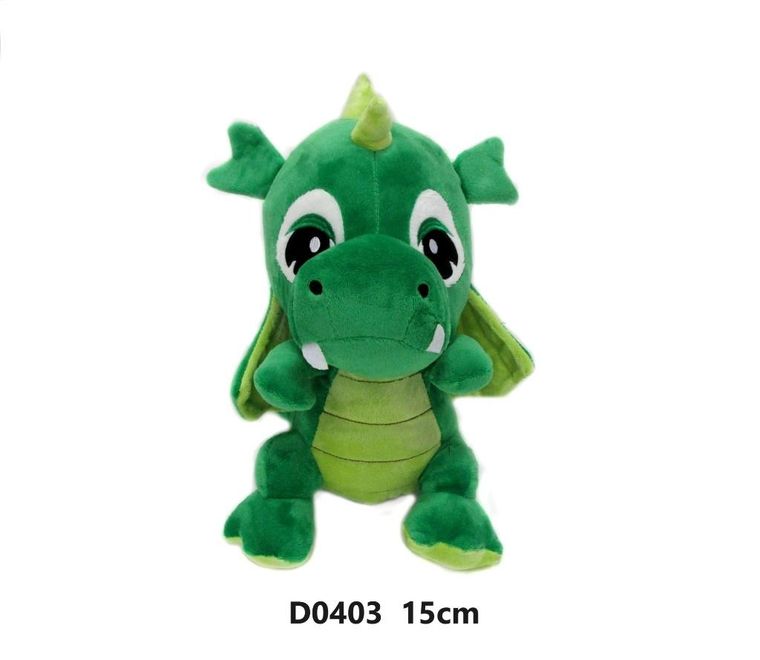 Sun-Day, Smok, maskotka, zielony, 15 cm