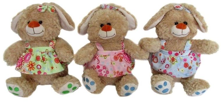 Sun-Day, Zajączek w sukience, maskotka, 24 cm, 1 szt.