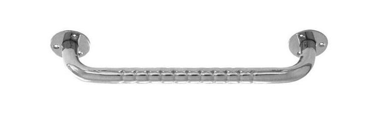 Sundo, poręcz łazienkowa, stal nierdzewna, karbowana, 50 cm