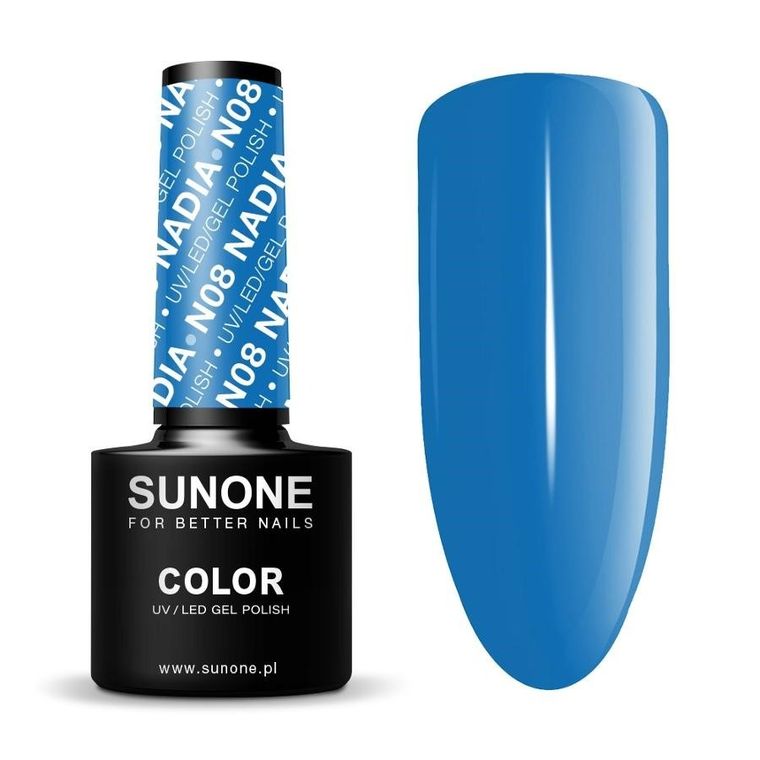 Sunone, UV/LED Gel Polish Color, lakier hybrydowy N08 Nadia, 5 ml