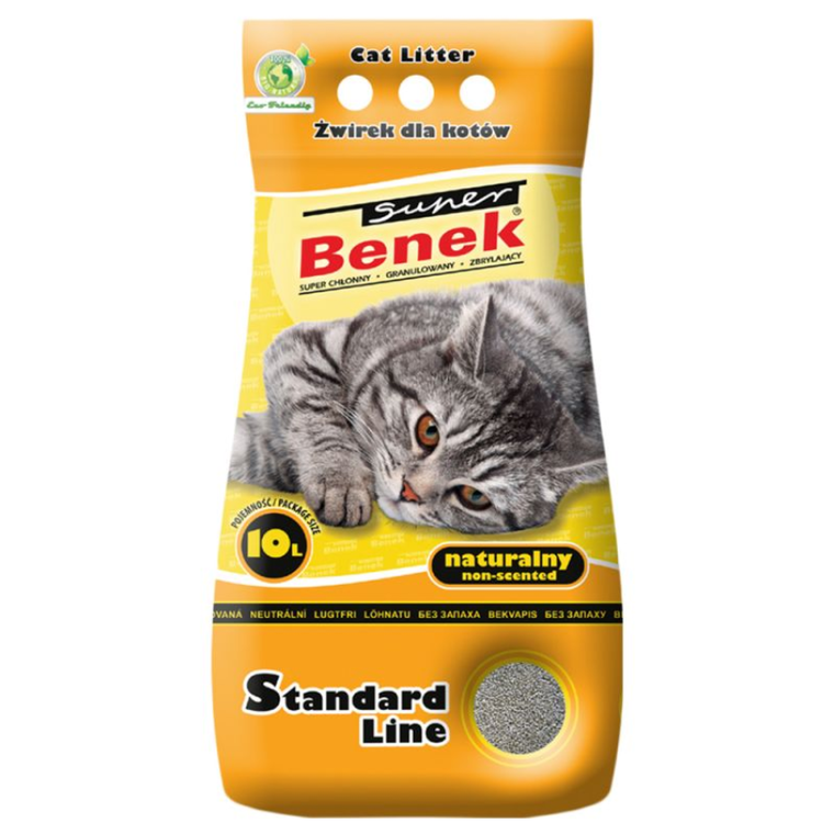 Super Benek, Standard, naturalny żwirek bentonitowy, 5l