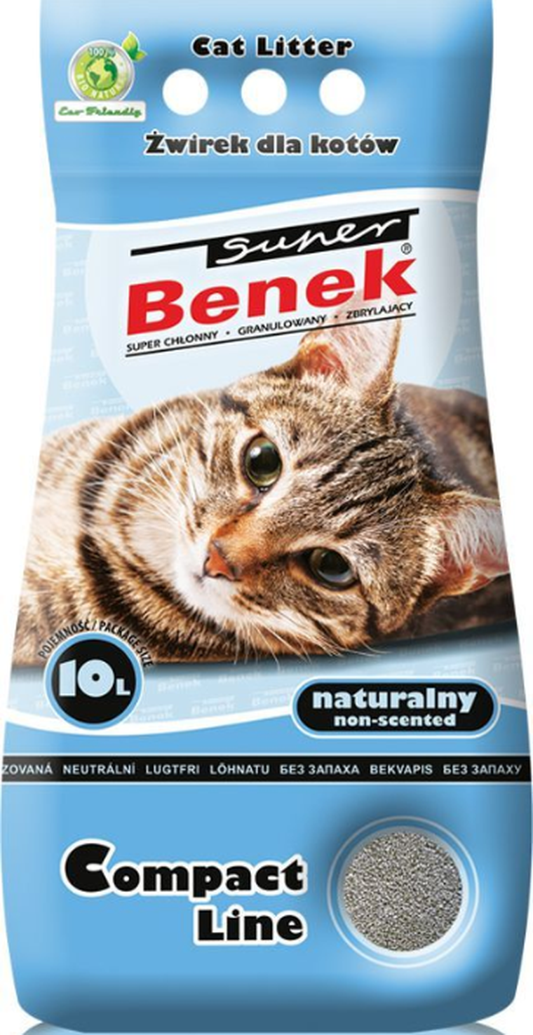 Super Benek, żwirek bentonitowy, naturalny, 5l