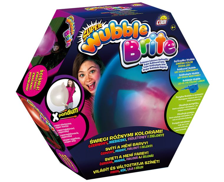 Super Wubble Brite, świecąca bańkopiłka