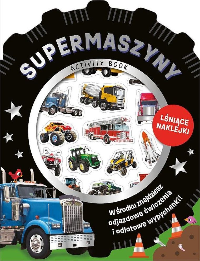 Supermaszyny. Wypukłe naklejki metaliczne
