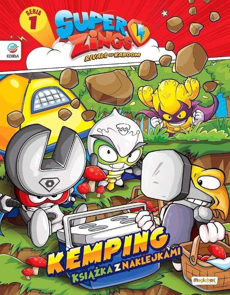 SuperZings. Książka z naklejkami. Zestaw z figurką