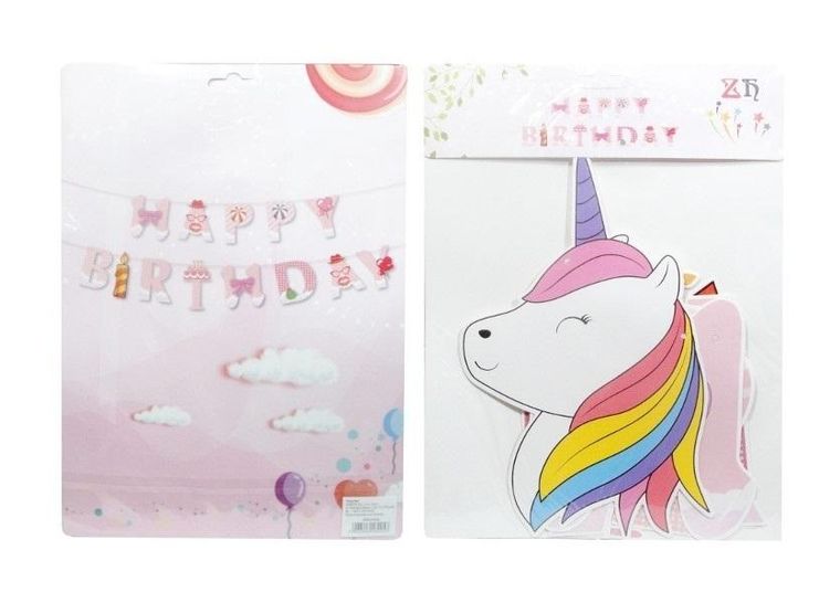 Swede, baner urodzinowy, jednorożec