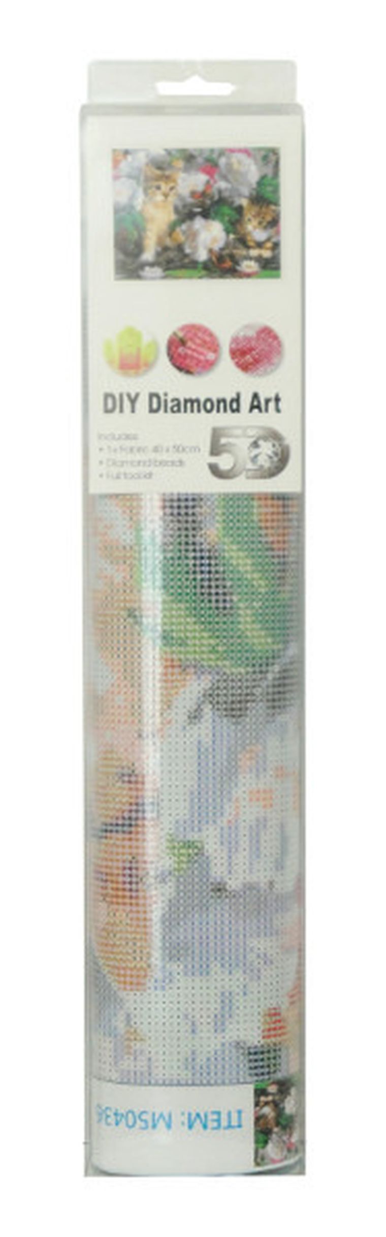 Swede, diamentowa mozaika, kotki w kwiatach