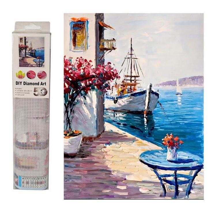 Swede, diamentowa mozaika, łódka