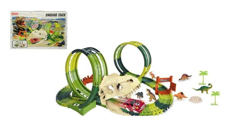 Swede, dino tor wyścigowy z pętlami i figurkami