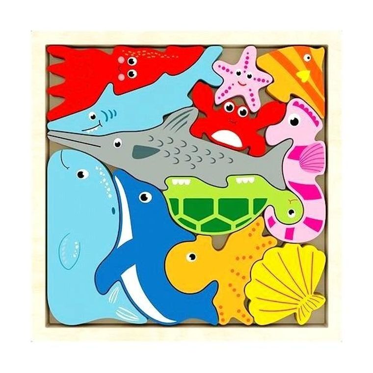 Swede, drewniane puzzle, zwierzęta