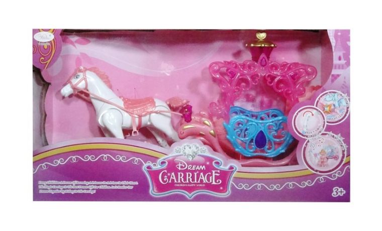 Swede, kareta dla księżniczki, zestaw z koniem