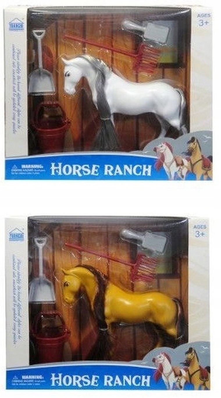 Swede, koń z grzywą, zestaw z akcesoriami