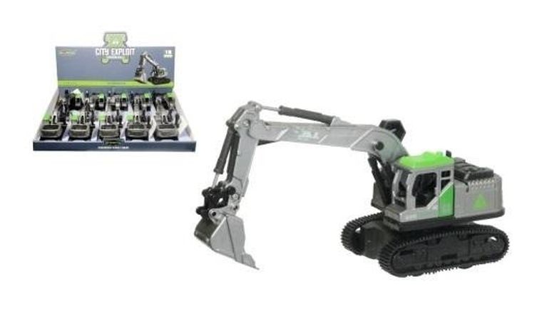 Swede, koparka, pojazd budowlany, szary