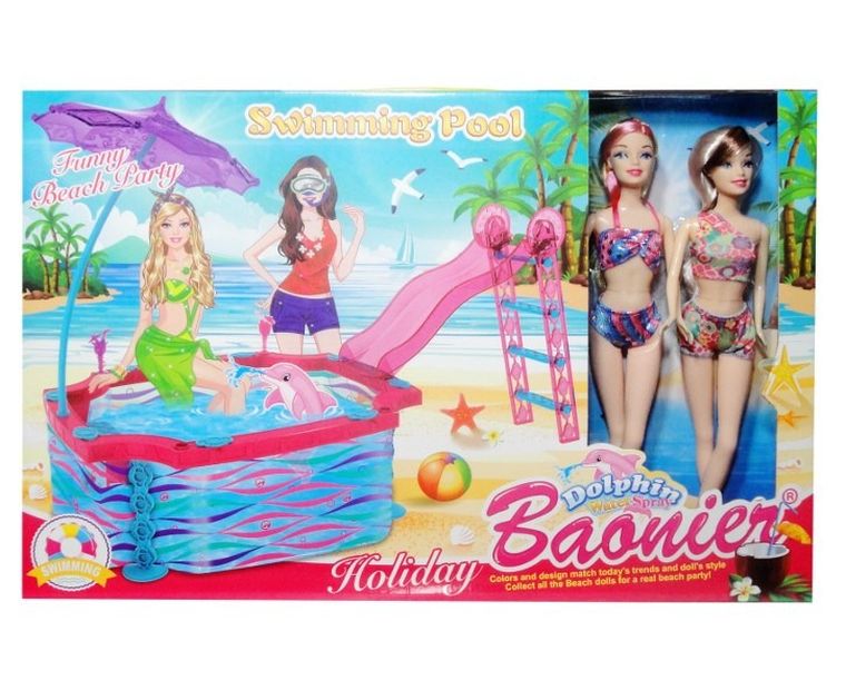 Swede, lalka na basenie