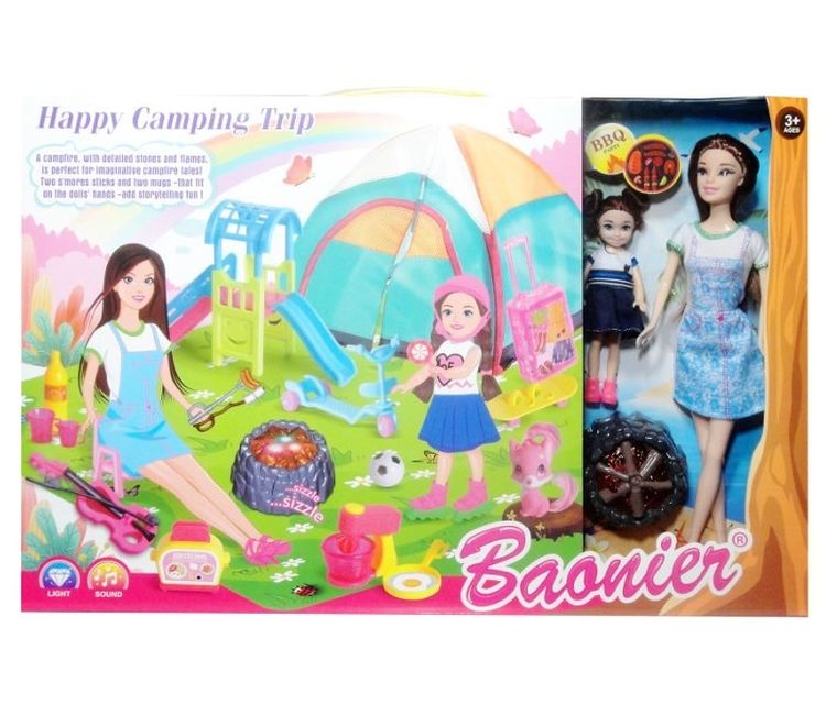 Swede, lalka na campingu