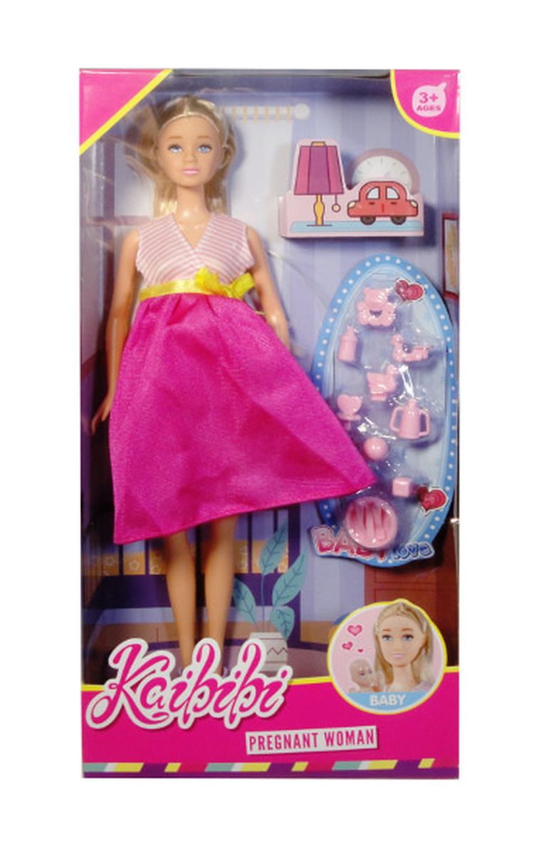 Swede, lalka w ciąży z noworodkiem i akcesoriami