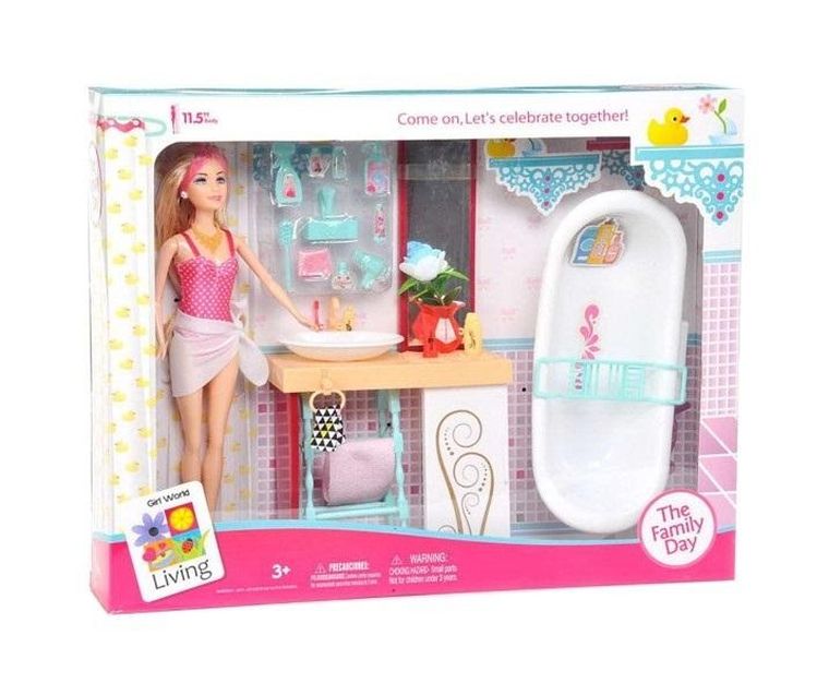 Swede, lalka w łazience