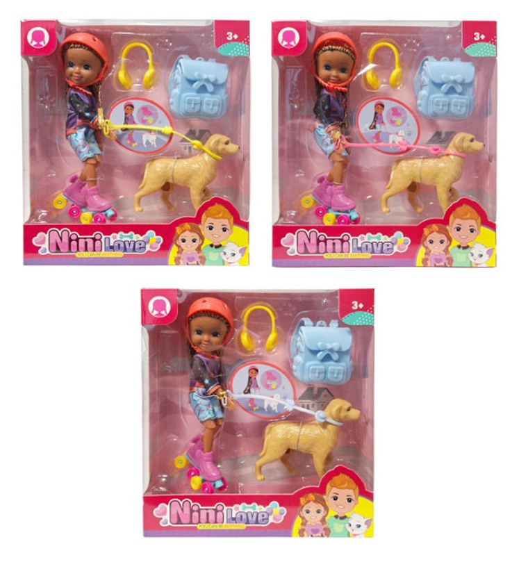 Swede, lalka z rolkami i akcesoriami, 1 szt.